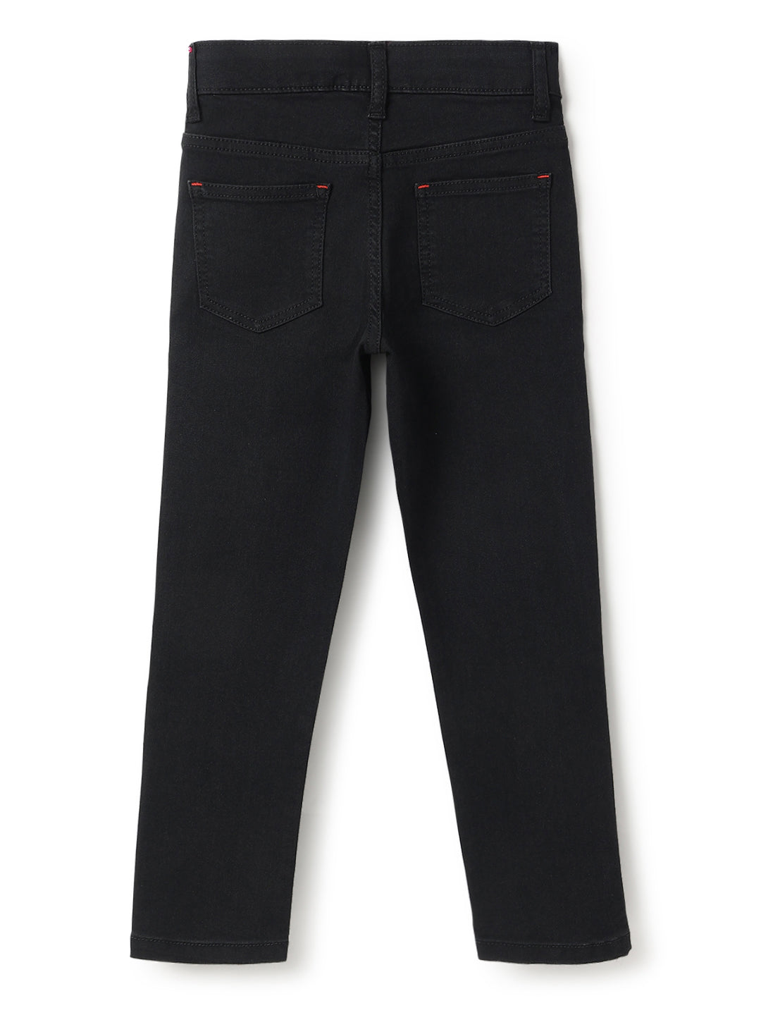 Boys Slim Fit Black Casual Denim Jeans