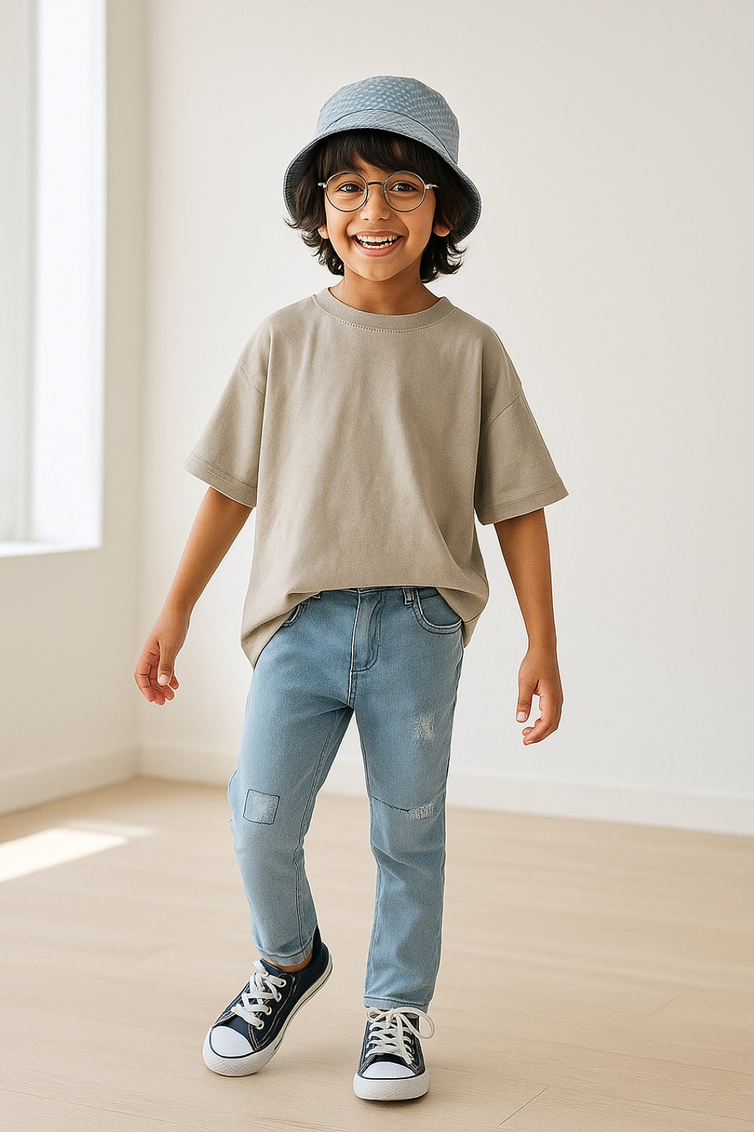 Boys Slim Fit Light Blue Casual Denim Jeans