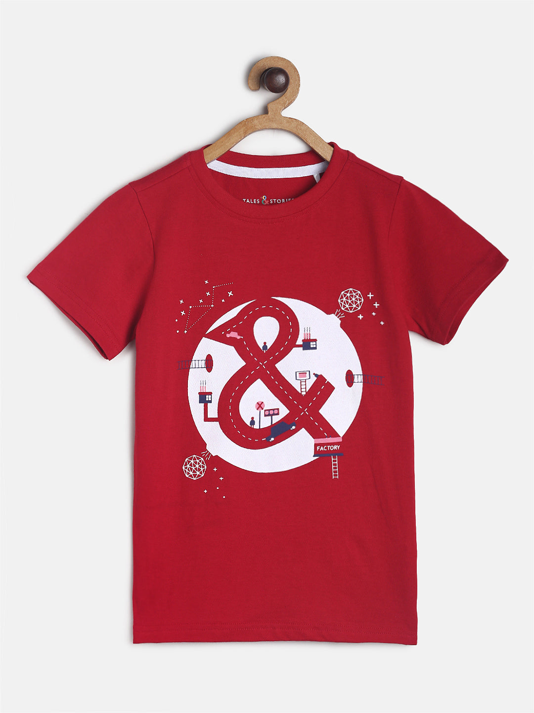 BOYS REGULAR FIT RED T-SHIRT