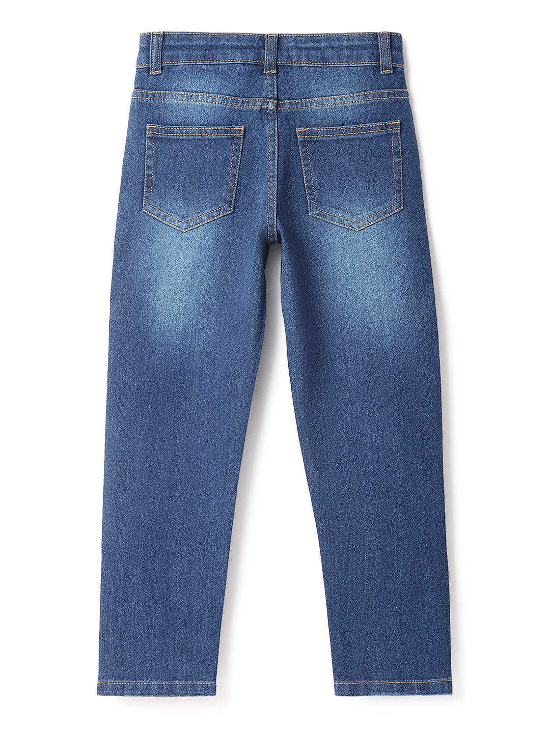 Boys Coated Blue Slim Fit Stretchable Denim Jeans