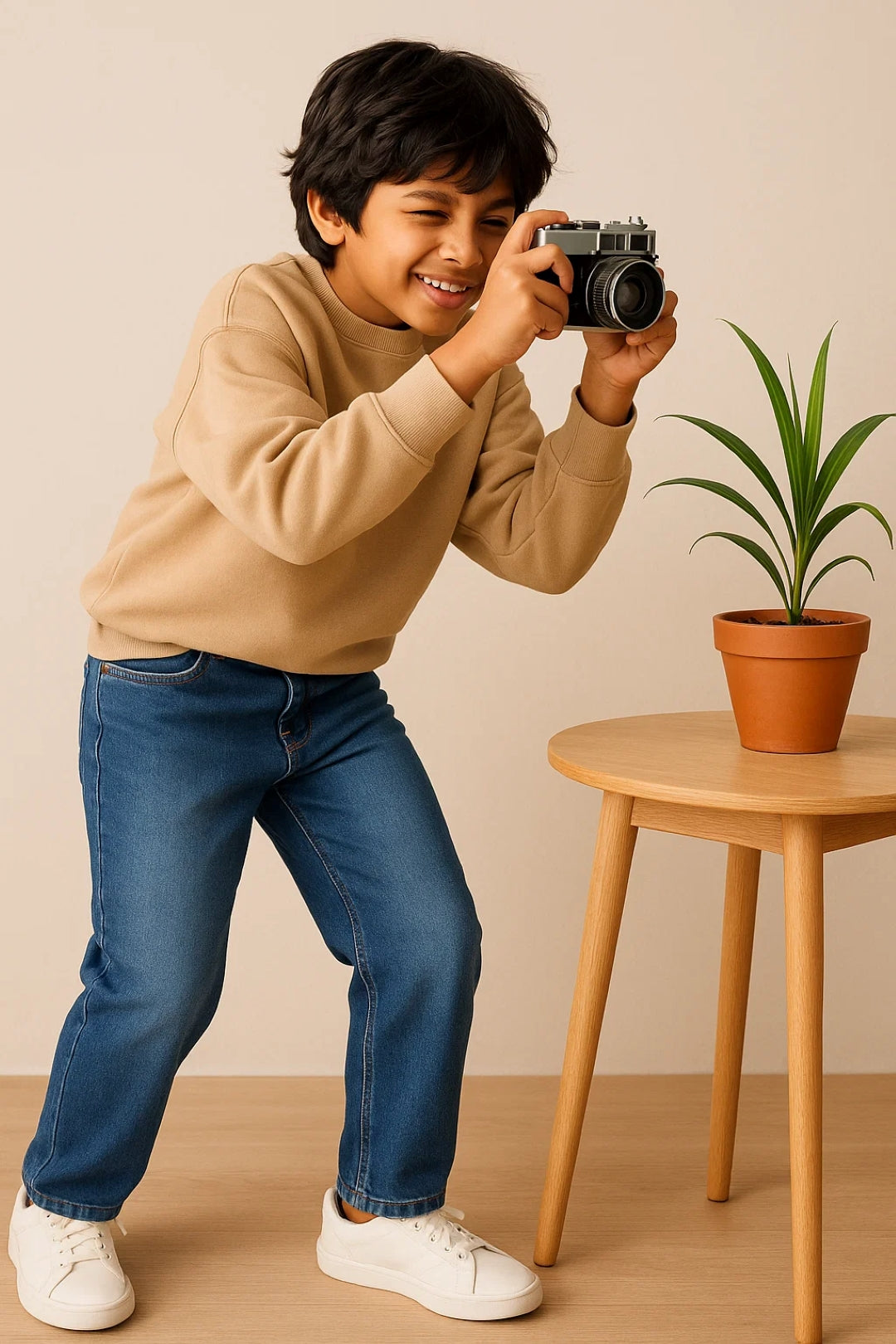 Boys Coated Blue Slim Fit Stretchable Denim Jeans