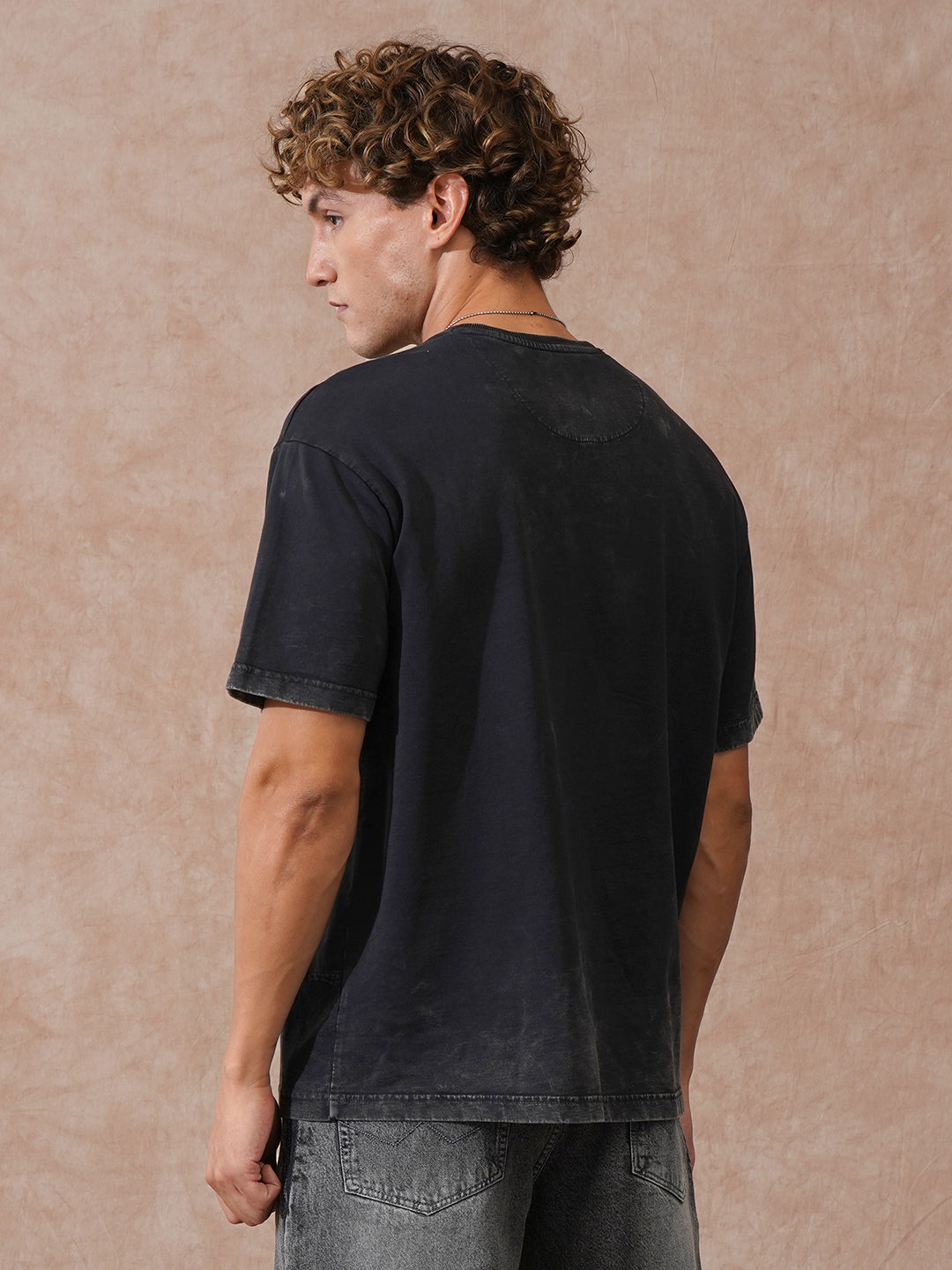 Acid Washed Oversized Fit T-Shirt | Black