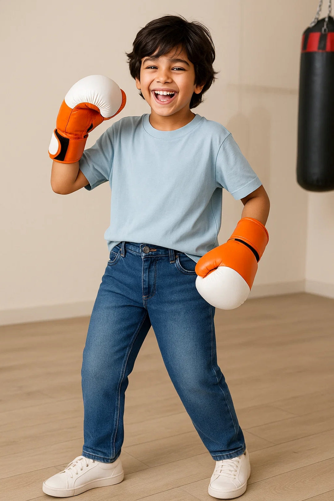 Boys Basic Dark Blue Casual Jeans