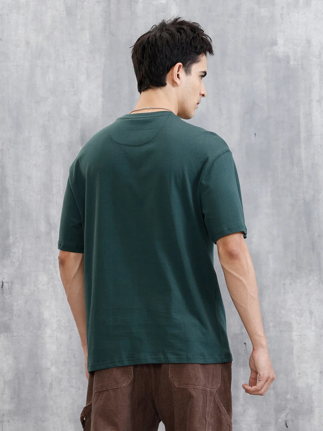 Typography Graphic Printed T-Shirt | Green